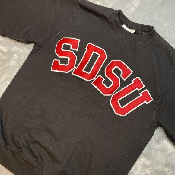 SDSU San Diego State University Sweatshirt Womens XS Black Aztecs Champion - Picture 1 of 7